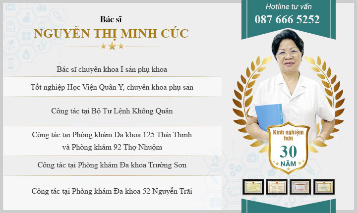 Bác sĩ chuyên khoa I Phụ Sản - Nguyễn Thị Minh Cúc: